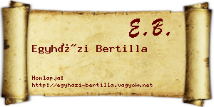 Egyházi Bertilla névjegykártya